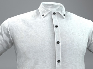 white shirt Model 3D