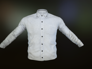 white shirt Model 3D