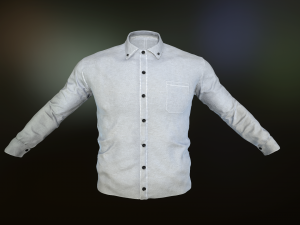 white shirt Model 3D