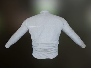 white shirt Model 3D