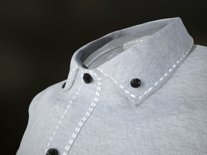white shirt Model 3D