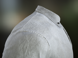 white shirt Model 3D