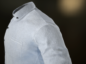 white shirt Model 3D