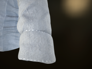 white shirt Model 3D