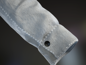 white shirt Model 3D
