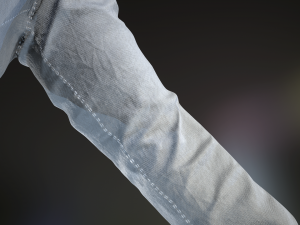 white shirt Model 3D
