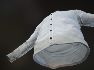 white shirt Model 3D