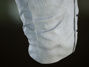 white shirt Model 3D