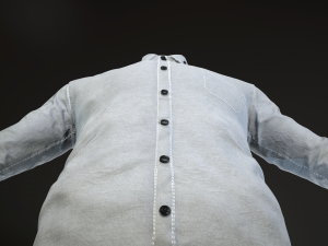 white shirt Model 3D