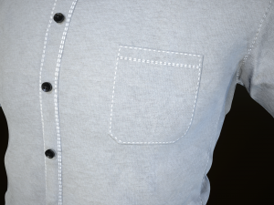 white shirt Model 3D
