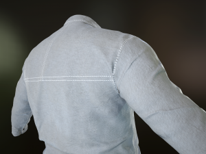 white shirt Model 3D