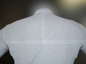 white shirt Model 3D
