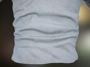 white shirt Model 3D