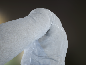white shirt Model 3D