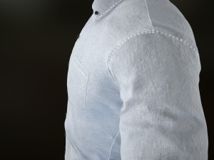 white shirt Model 3D