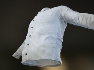 white shirt Model 3D