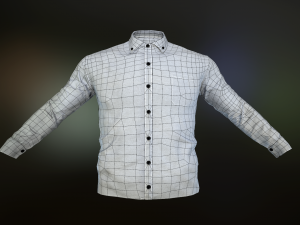 white shirt Model 3D