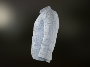 white shirt Model 3D