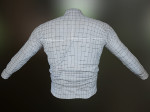 white shirt Model 3D