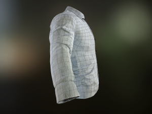 white shirt Model 3D