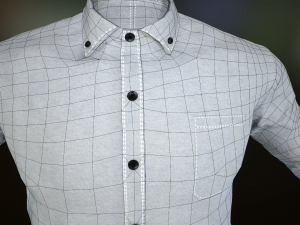 white shirt Model 3D