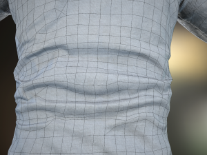 white shirt Model 3D