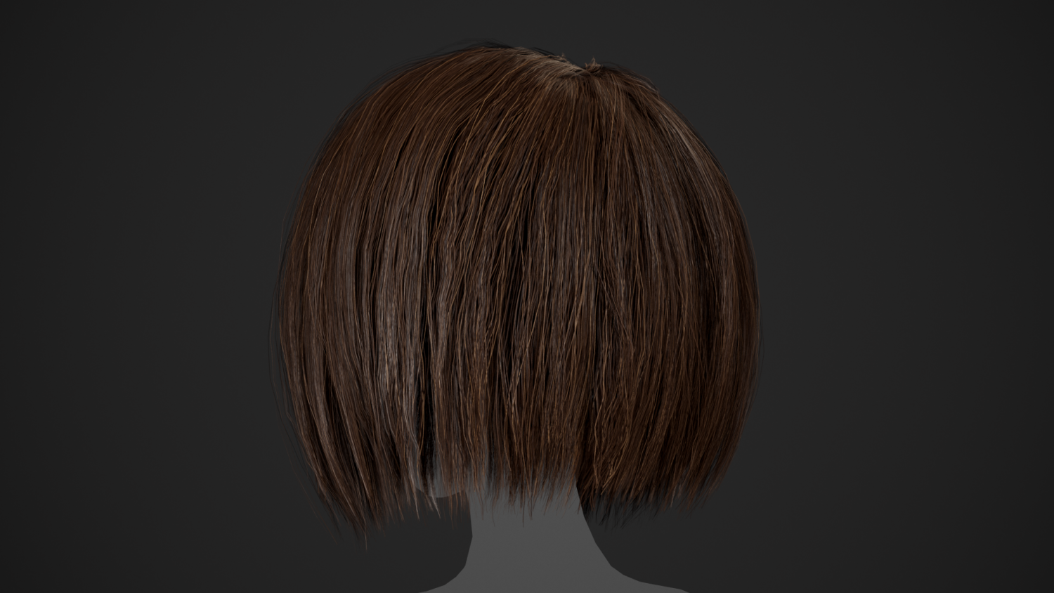Female Hair Cards Style 2 - Short Hair Bob 3D Модель In Всё Для.
