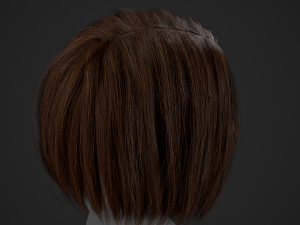 Female Hair Cards Style 2 - Short Hair Bob 3D मॉडल