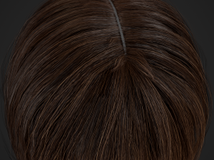 Female Hair Cards Style 2 - Short Hair Bob 3D मॉडल