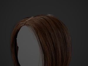 Female Hair Cards Style 2 - Short Hair Bob 3D मॉडल
