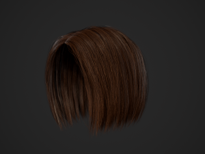Female Hair Cards Style 2 - Short Hair Bob 3D मॉडल