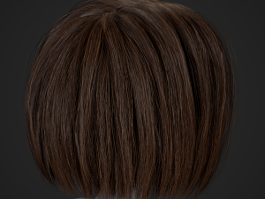 Female Hair Cards Style 2 - Short Hair Bob 3D मॉडल