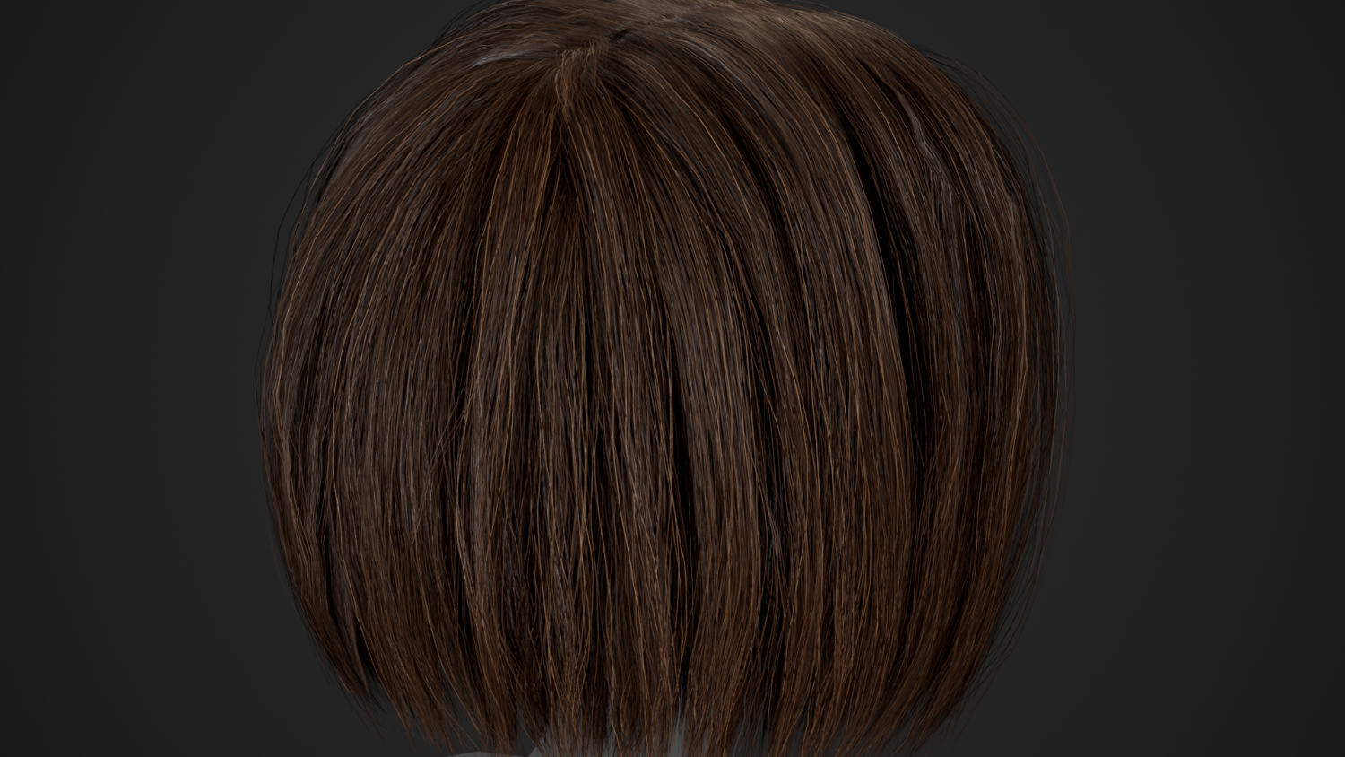 Female Hair Cards Style 2 - Short Hair Bob 3D Модель In Всё Для.