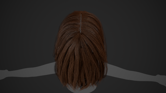 Female Hair Cards Style 3 - Long Hair 1 Modelo 3D In Ativos Do.