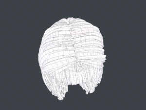 Female Hair Cards Style 3 - Long Hair 1 3D Model