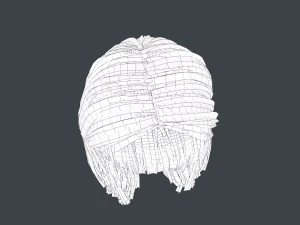 Female Hair Cards Style 3 - Long Hair 1 3D Model