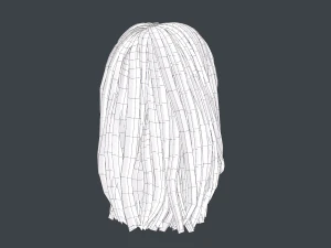 Female Hair Cards Style 3 - Long Hair 1 3D Model