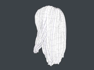 Female Hair Cards Style 3 - Long Hair 1 3D Model