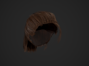 Female Hair Cards Style 4 - Ponytail Model 3D