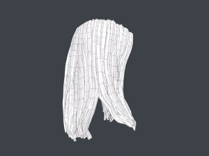 Female Hair Cards Style 5 - Long Hair 2 Modèle 3D