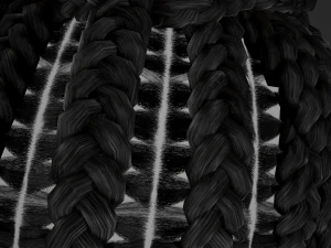 Female Hair Cards Style 7 - Braids And Knot 3D Model