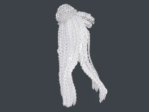 Female Hair Cards Style 7 - Braids And Knot 3D Model