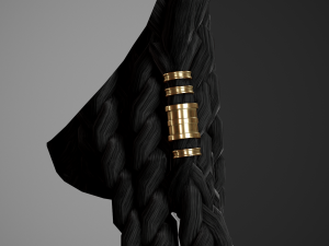 Female Hair Cards Style 8 - Braids And Knot 2 Modello 3D