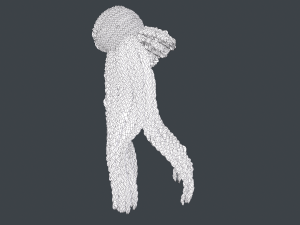 Female Hair Cards Style 8 - Braids And Knot 2 Modello 3D