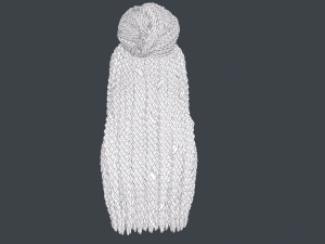 Female Hair Cards Style 8 - Braids And Knot 2 Modello 3D