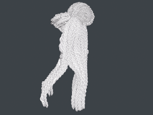 Female Hair Cards Style 8 - Braids And Knot 2 Modello 3D