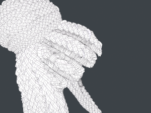 Female Hair Cards Style 8 - Braids And Knot 2 Modello 3D