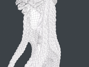 Female Hair Cards Style 8 - Braids And Knot 2 Modello 3D