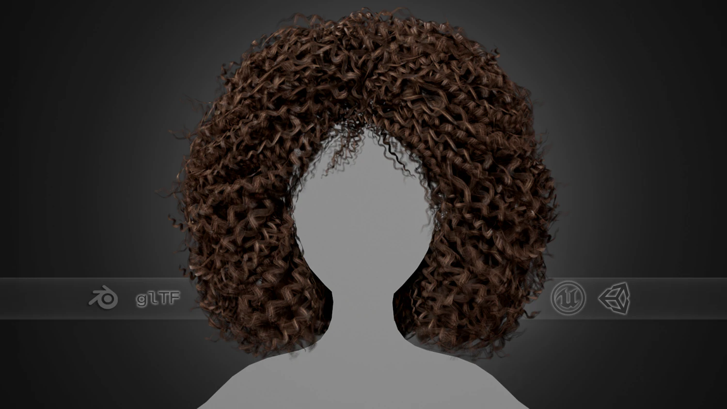 Female Hair Cards Style 9 - Wild Loose 3D Model .c4d .max .obj .3ds .fbx .stl .blend