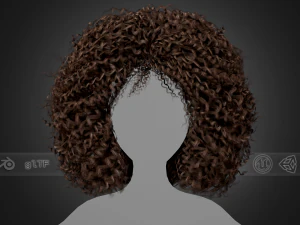 Kaarten voor vrouwelijk haar Stijl 9 - Wild Loose 3D Model